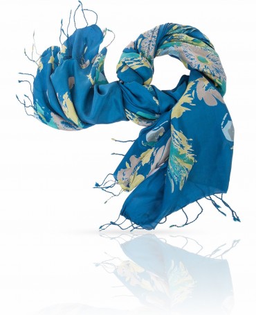 Палантин Женский S40-BRUSH.FL/BLUE